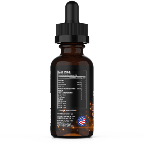 Knockout Blend Tincture Nutritional Facts Table Ingredients Strength