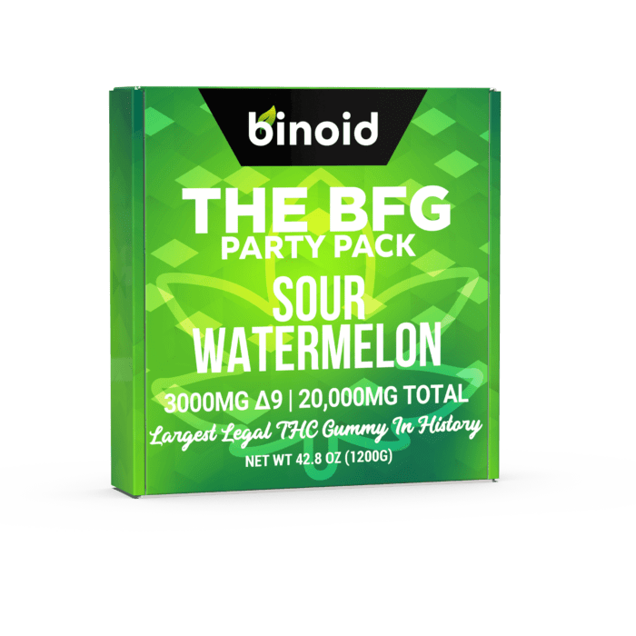 Buy Biggest Legal Hemp Gummy Online For Sale Best Brand Sour Watermelon Binoid BFG Party Pack